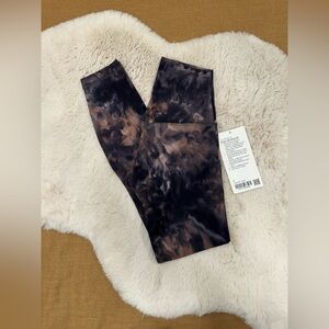 NWT Lululemon Align HR 25” in Diamond Dye Graphite Gray Pink Pastel - US 2